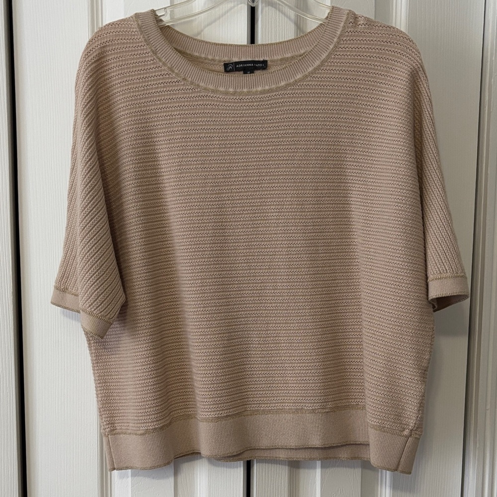 Adrianna Papell Beige Knit Top